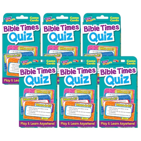 Trend Enterprises Bible Times Quiz Challenge Cards, PK6 T24703